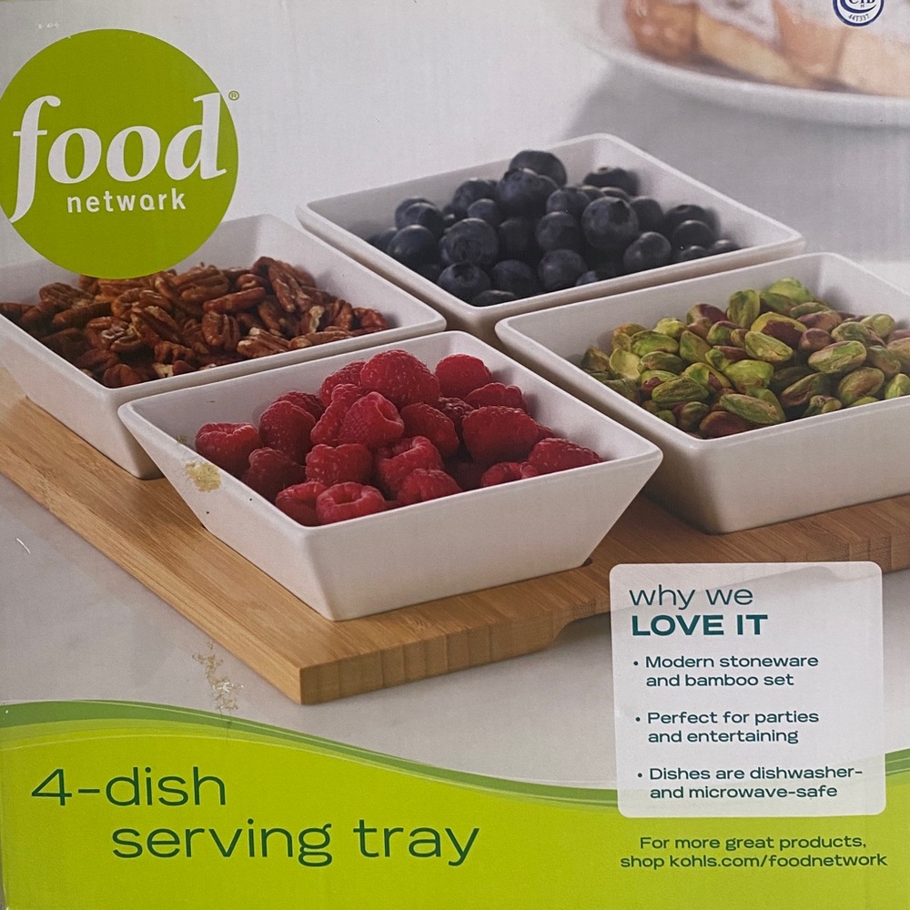 Food Network 4-dish Serving Tray